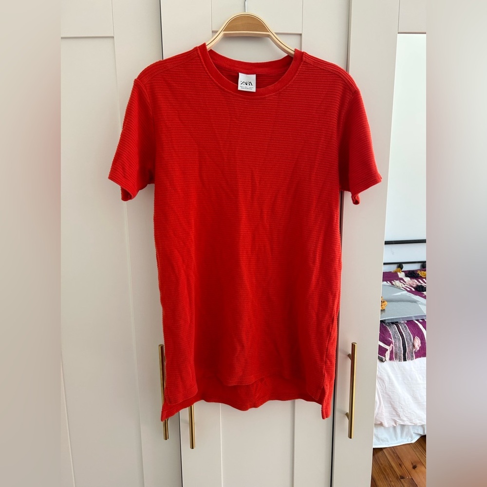 Zara knitted Shirt Red